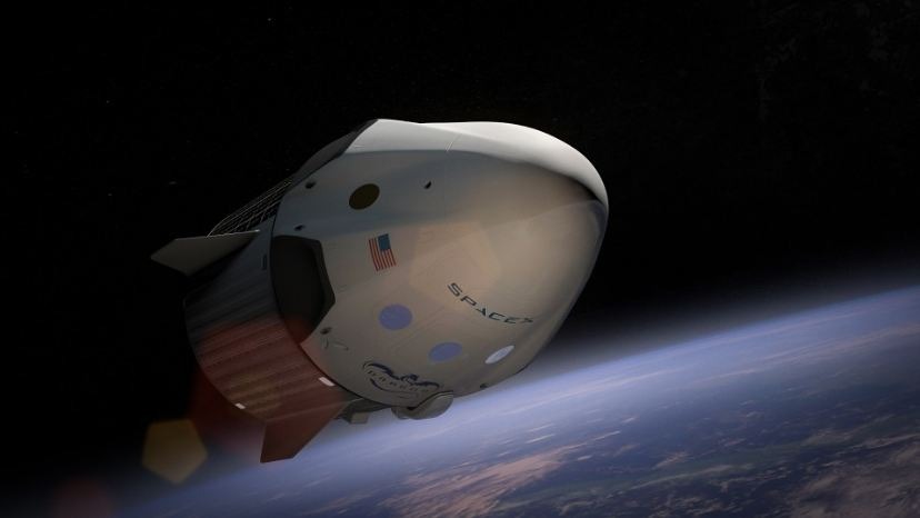 SpaceX satellite, view of Earth from space