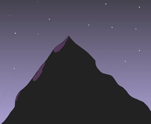 A starry sky with a comet.