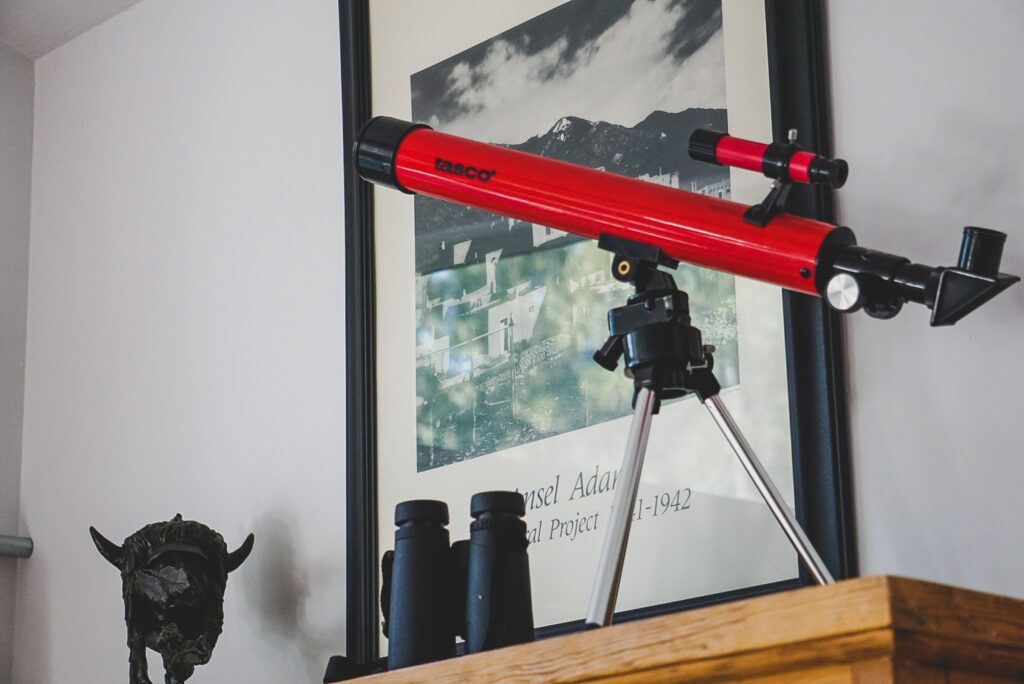 red telescope image