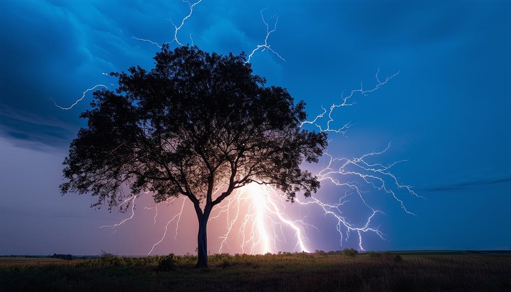 clear weather lightning strikes