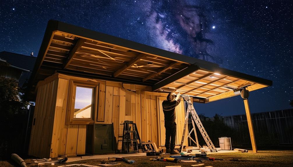 securing the roof shingles