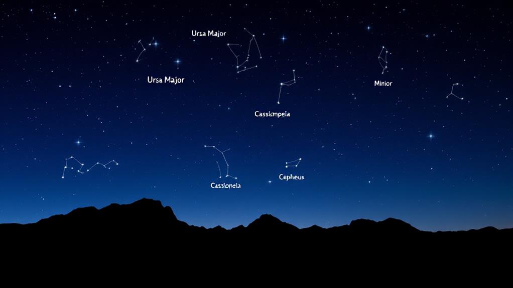 constellations visible throughout the year
