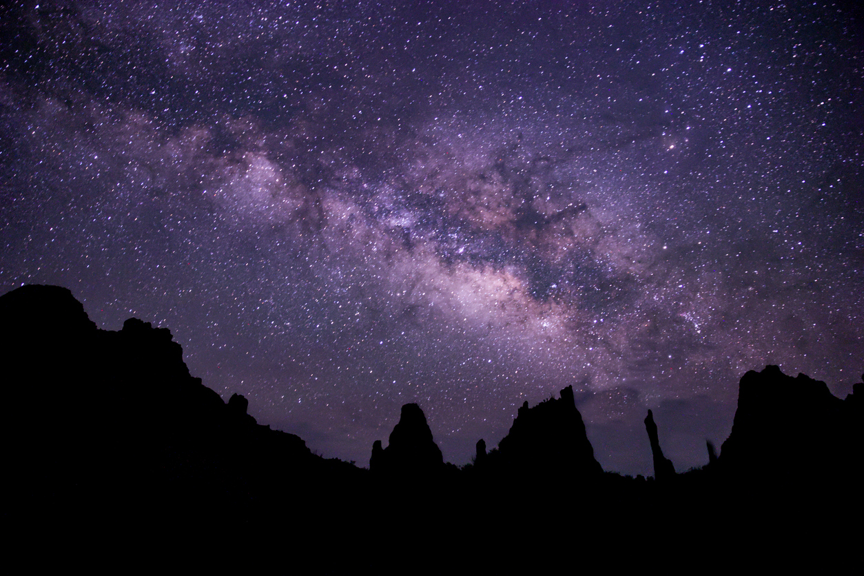 Starry night sky over Big Bend National Park