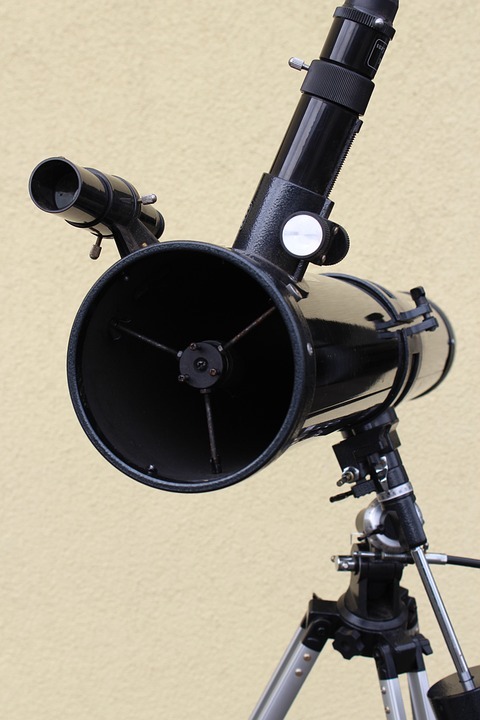 peculiar telescope with eyepiece