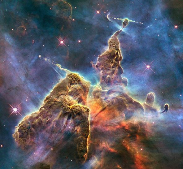 space, the Mystic Mountain nebula, stars