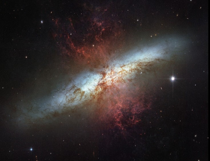 the magnificent starburst galaxy, Messier 82
