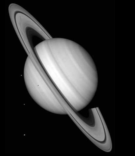 Planet Saturn along with its Rings.