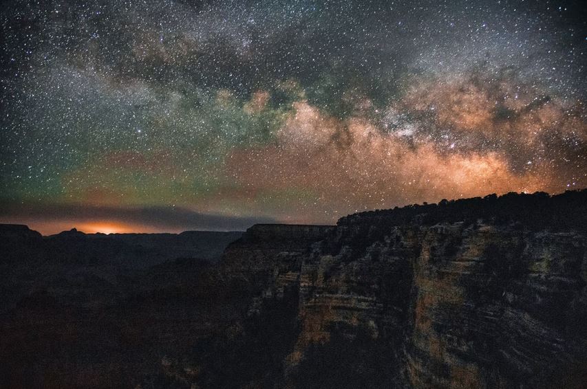 View at night at the Grand Canyon National Park