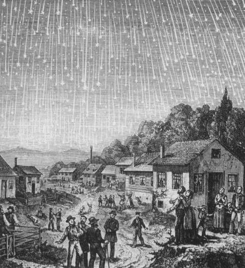 Depiction of 1833 Leonid Meteor Shower